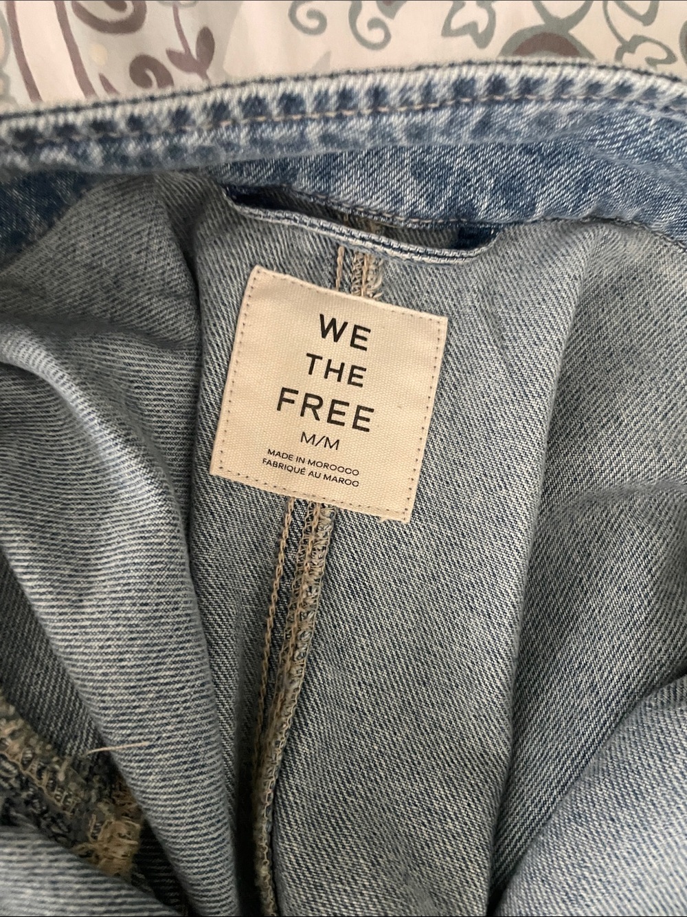 We the Free Imogene Blue Denim Double-Breasted Women's Jacket - Picture 4 of 7